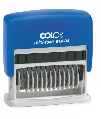 Pečiatka Colop Mini-Dater S120/13 - Modrá mechanika